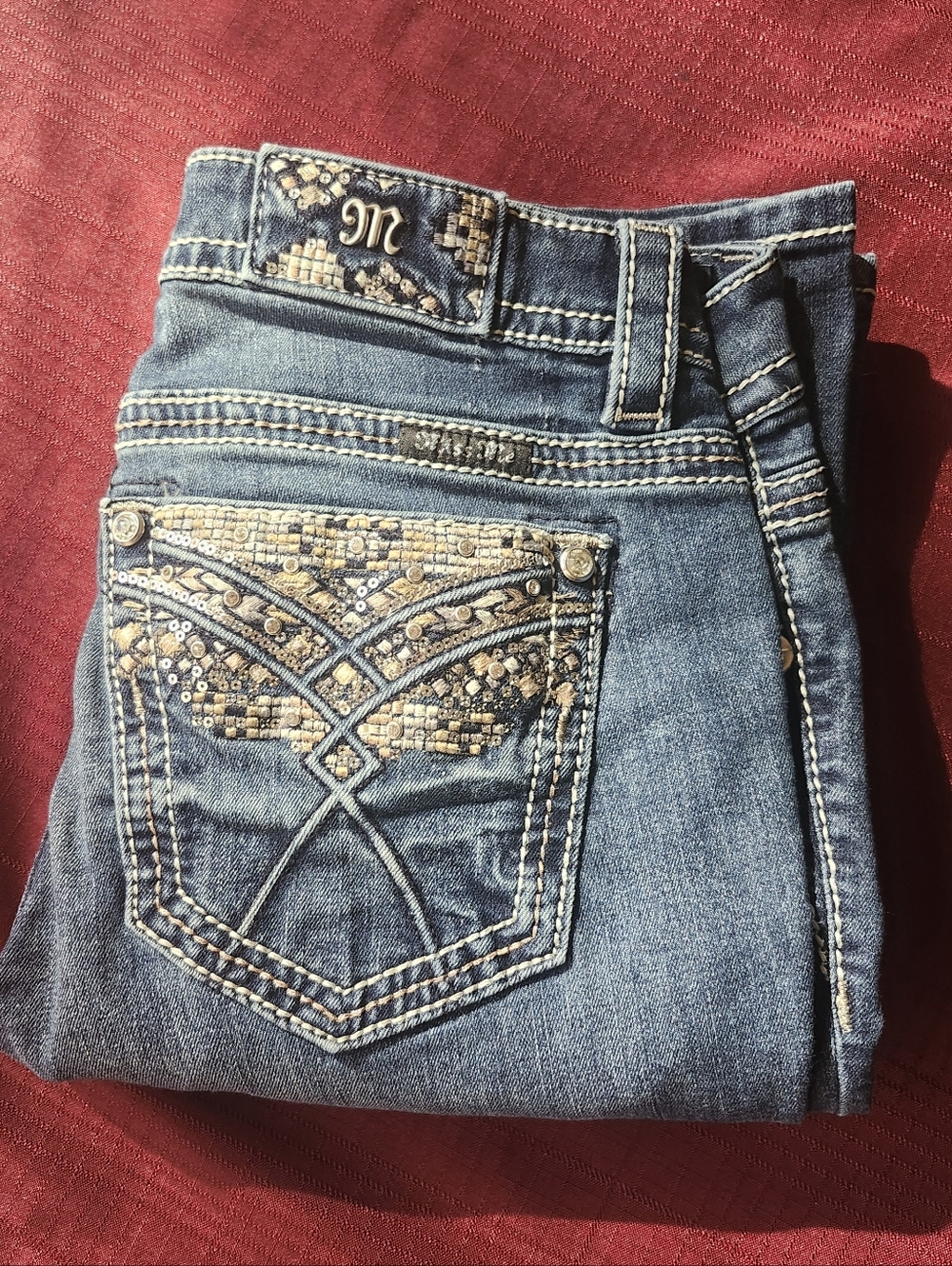 Miss Me Embellished Bootcut Jeans Sz 28